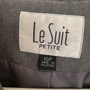 Le Suit Gray Light Tweed Double-breasted Jacket Size 10P